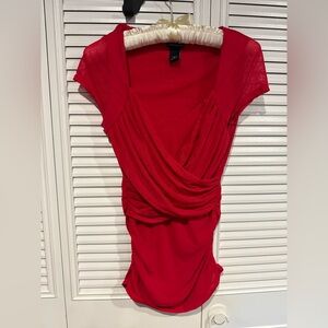 Moda International Vibrant Red Nylon Garment